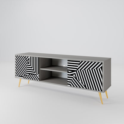 ILLUSIONARY LATTICE 2-Door TV Cabinet