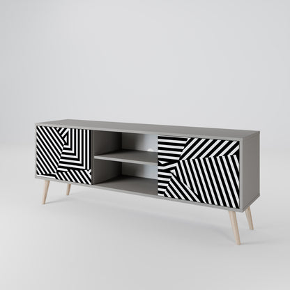 ILLUSIONARY LATTICE 2-Door TV Cabinet