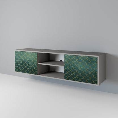TESSELATED GREENERY 2-Door TV Cabinet