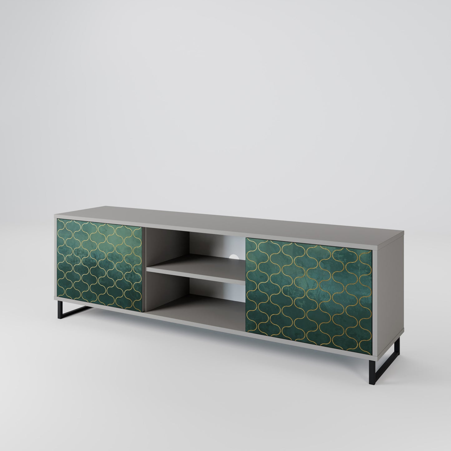 TESSELATED GREENERY 2-Door TV Cabinet