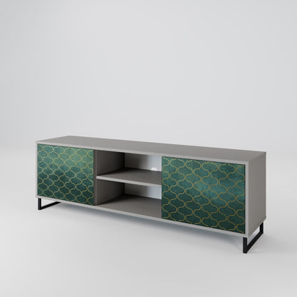 TESSELATED GREENERY 2-Door TV Cabinet