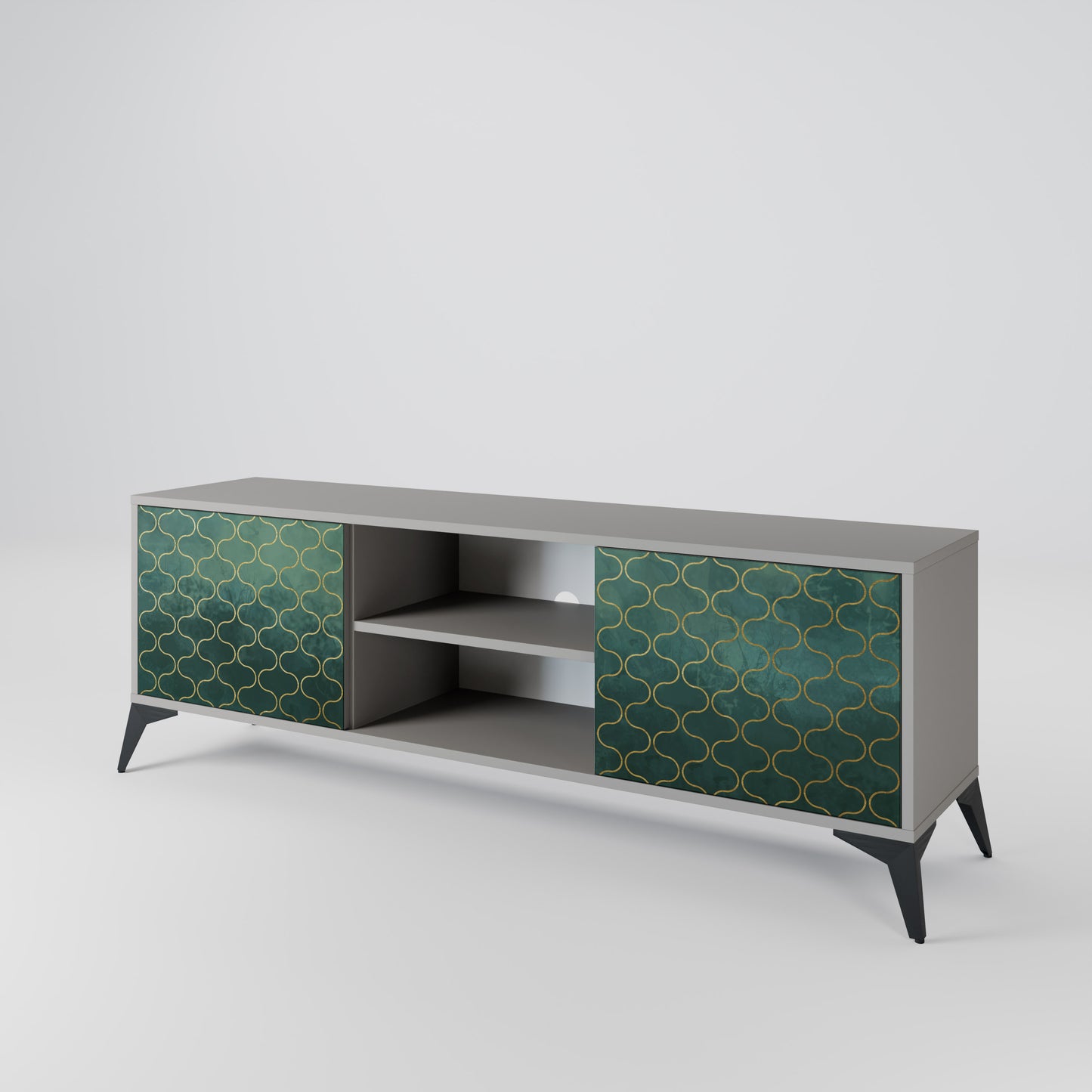 TESSELATED GREENERY 2-Door TV Cabinet