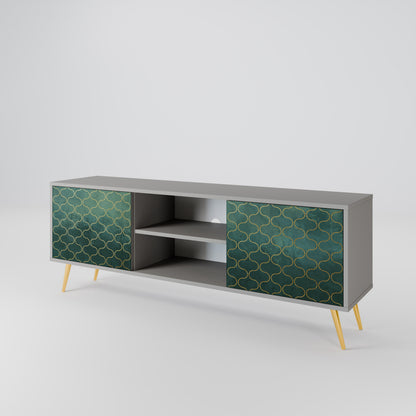 TESSELATED GREENERY 2-Door TV Cabinet