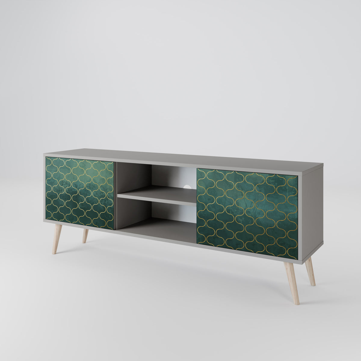 TESSELATED GREENERY 2-Door TV Cabinet