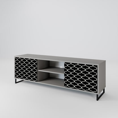 TESSELATED BLACKNESS 2-Door TV Cabinet