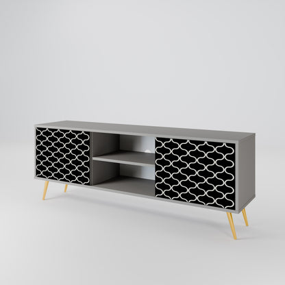 TESSELATED BLACKNESS 2-Door TV Cabinet
