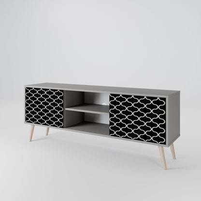 TESSELATED BLACKNESS 2-Door TV Cabinet