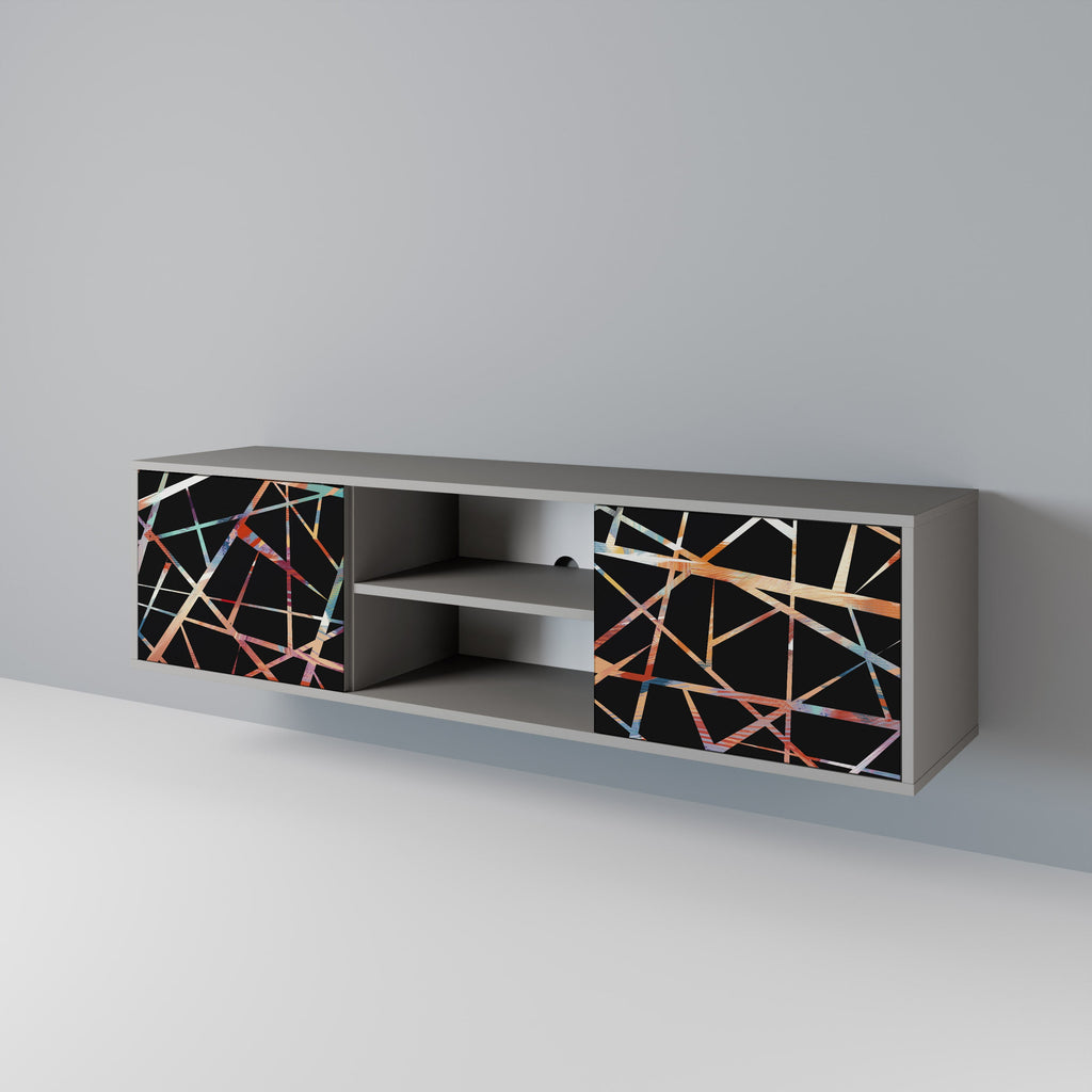 POLYGON VERVE 2-Door TV Stand in Grey Finish