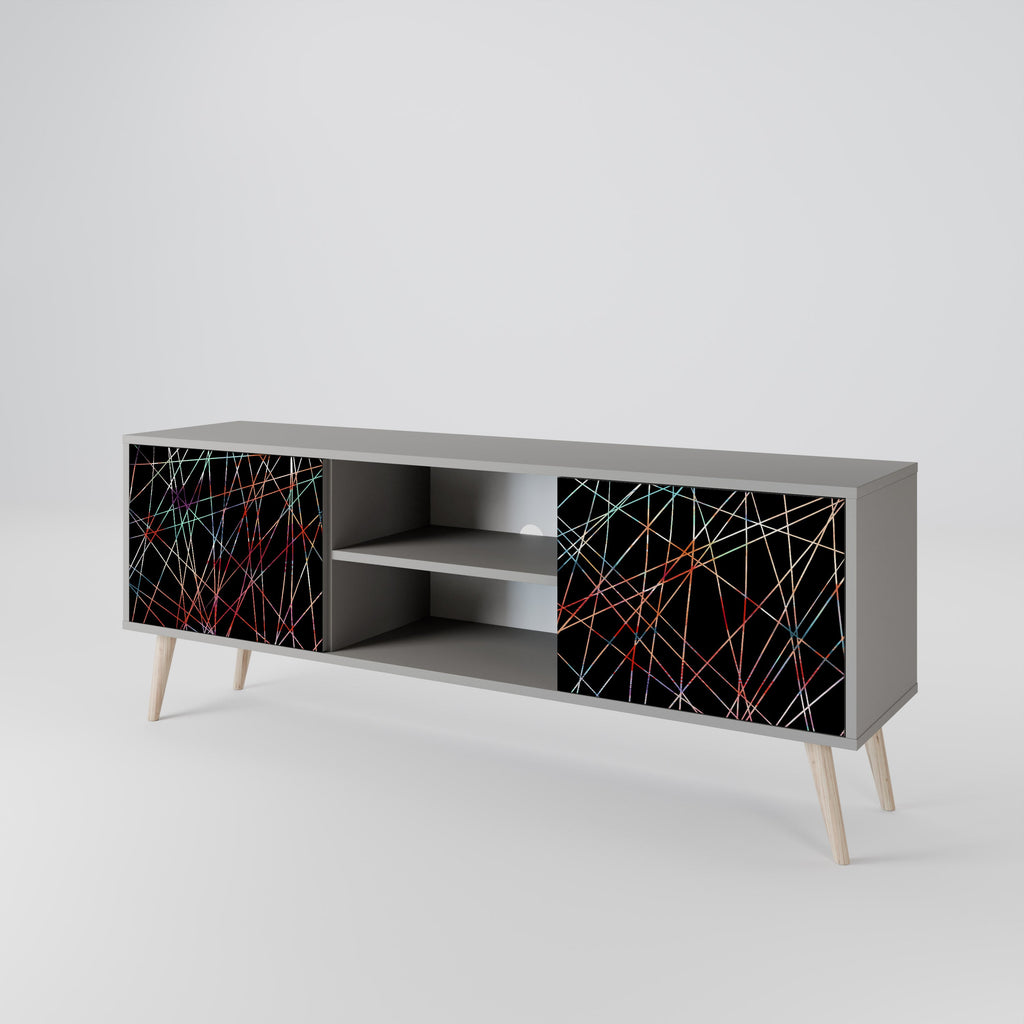 LUMINOUS SNARE 2-Door TV Stand in Grey Finish