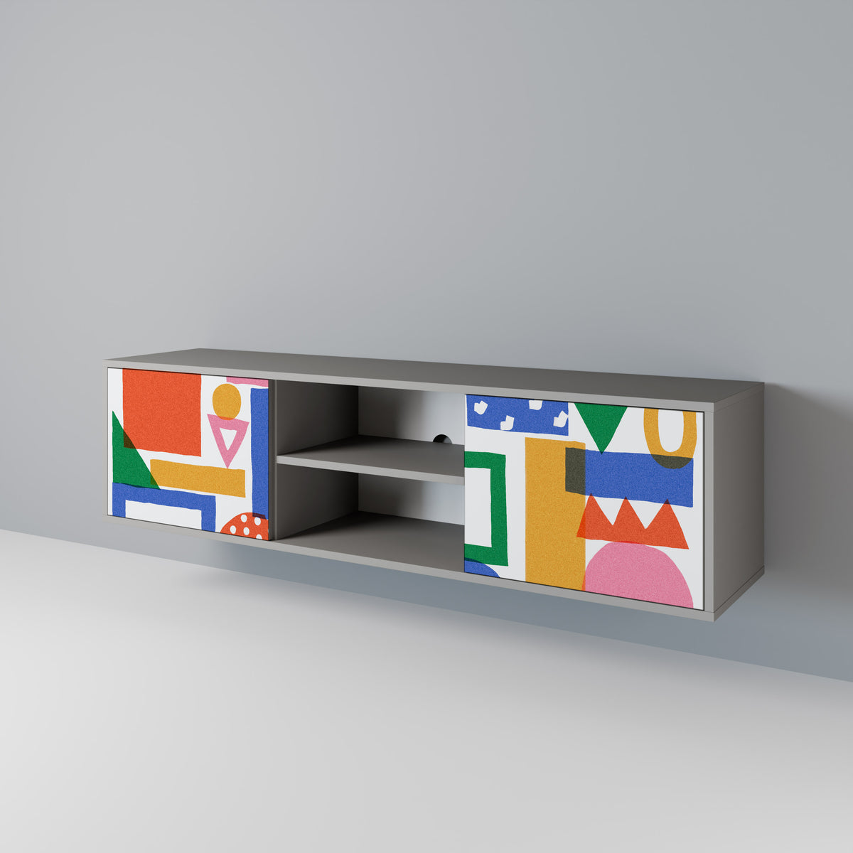 GEOMETRIC GLIMMER 2-Door TV Cabinet