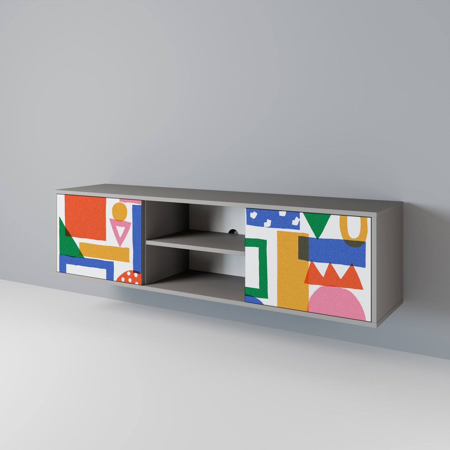 GEOMETRIC GLIMMER 2-Door TV Cabinet