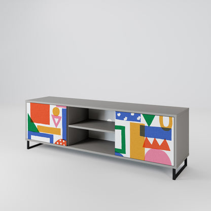 GEOMETRIC GLIMMER 2-Door TV Cabinet