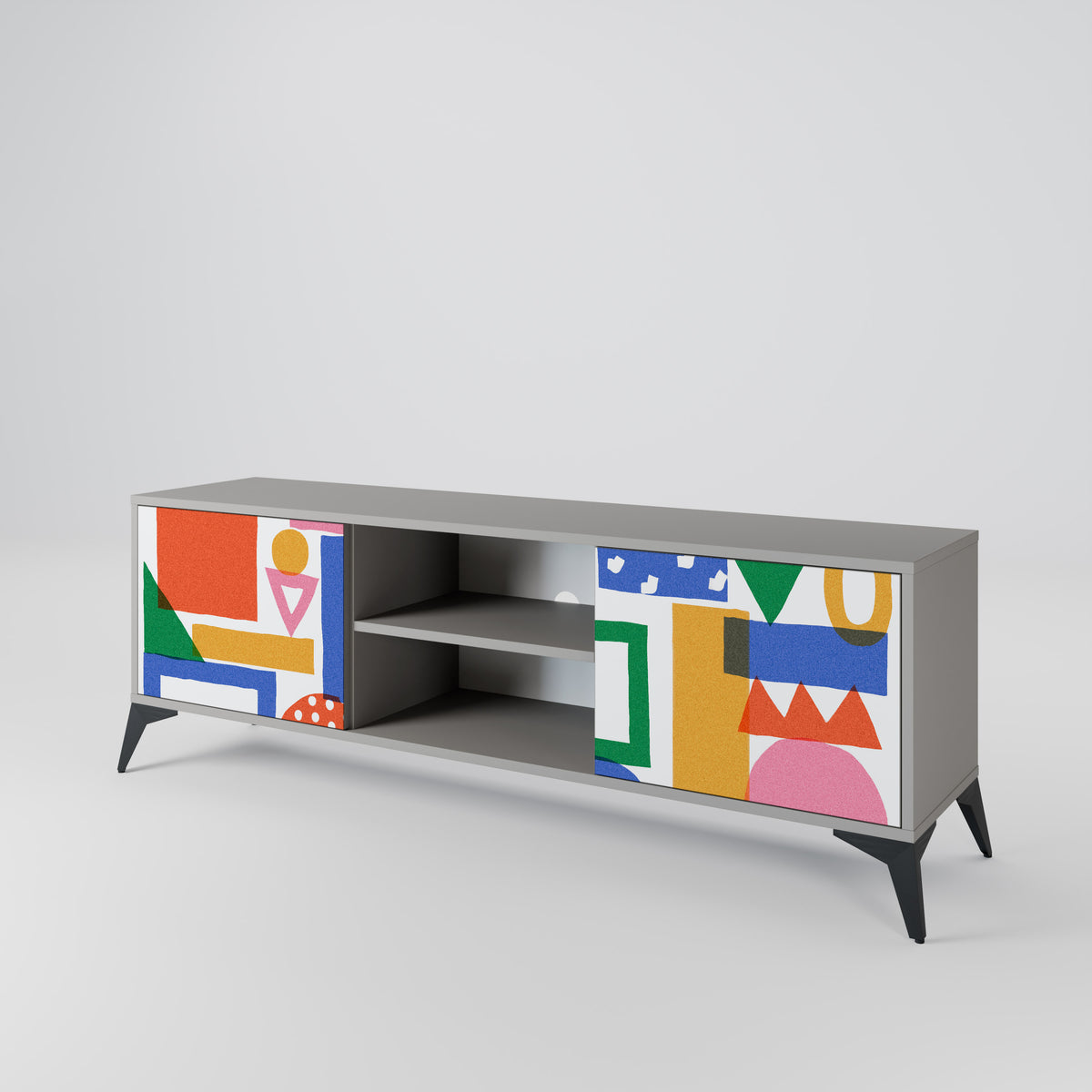 GEOMETRIC GLIMMER 2-Door TV Cabinet