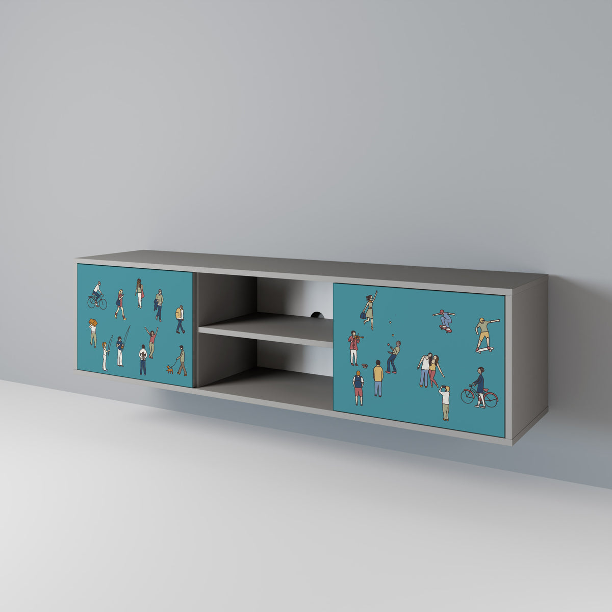 COLLECTIVE STREAM 2-Door TV Cabinet