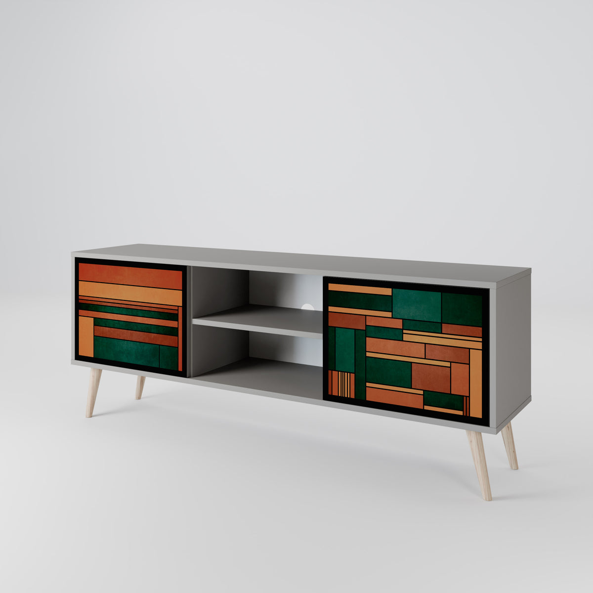 EARTHY FIGURES 2-Door TV Cabinet