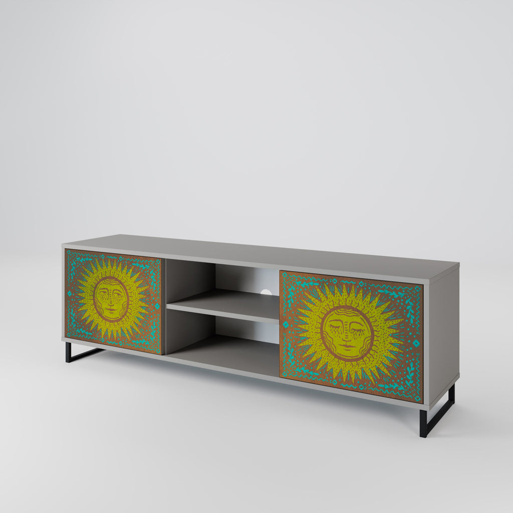 SUNSHINE EULOGY 2-Door TV Stand in Grey Finish