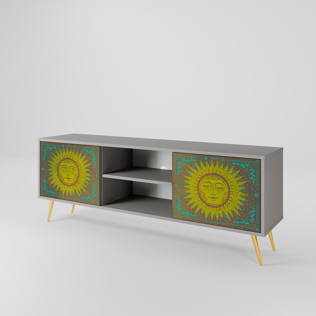 SUNSHINE EULOGY 2-Door TV Stand in Grey Finish