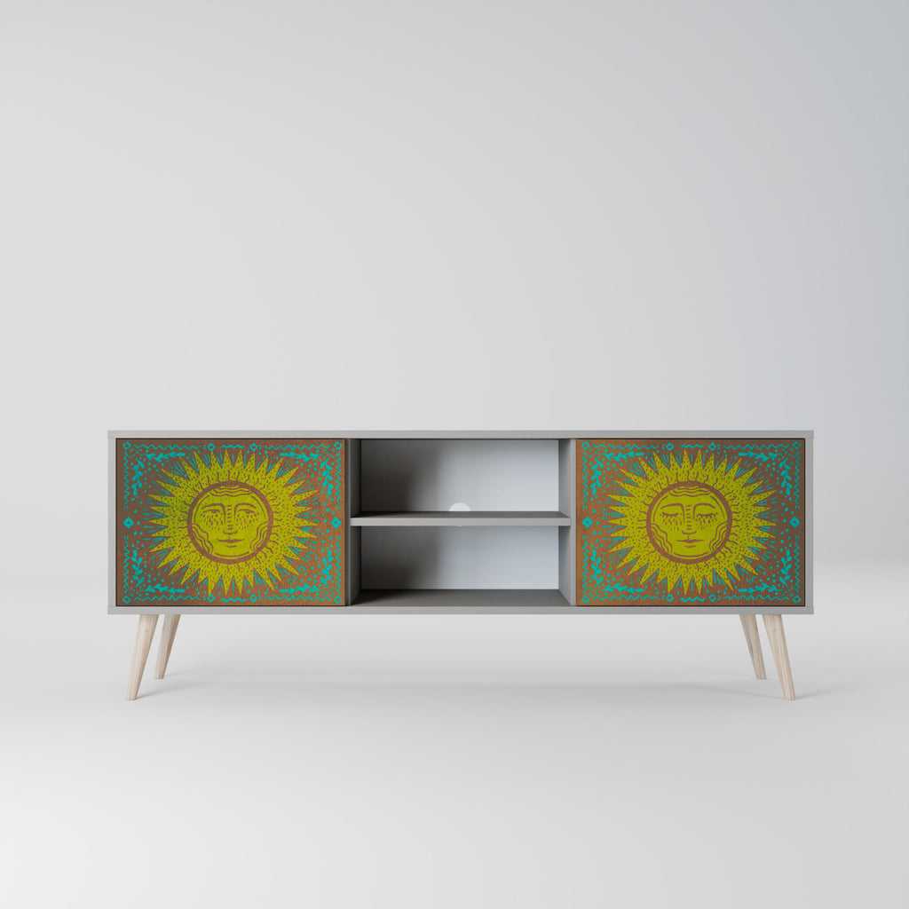 SUNSHINE EULOGY 2-Door TV Stand in Grey Finish