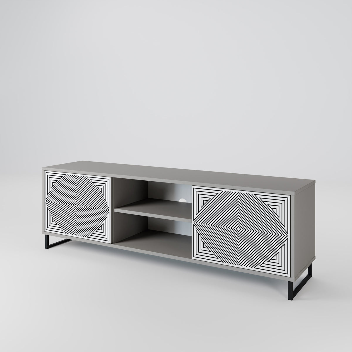 POLYGON ILLUSION 2-Door TV Cabinet