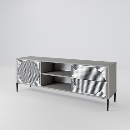 POLYGON ILLUSION 2-Door TV Cabinet