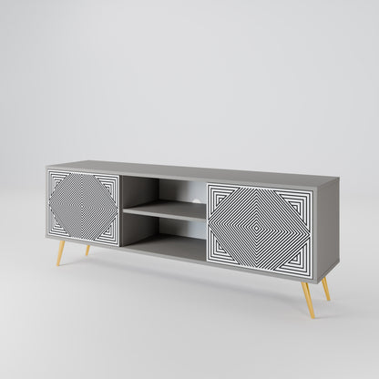 POLYGON ILLUSION 2-Door TV Cabinet