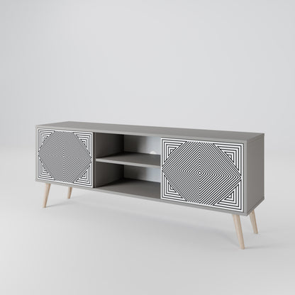 POLYGON ILLUSION 2-Door TV Cabinet