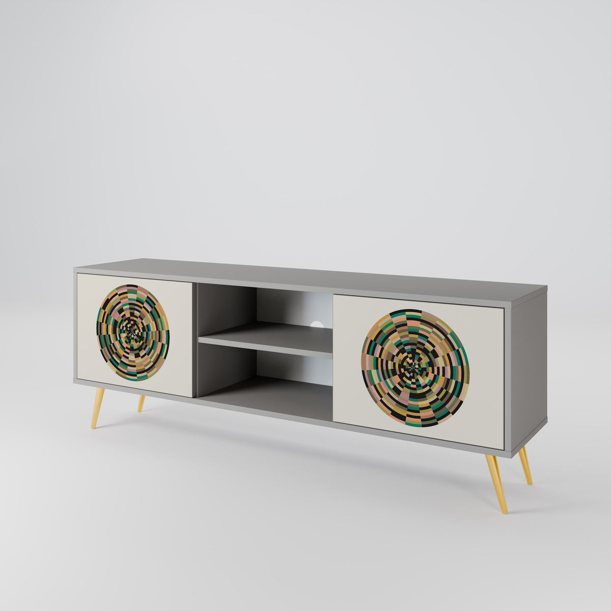 GREEN CIRCLES 2-Door TV Cabinet