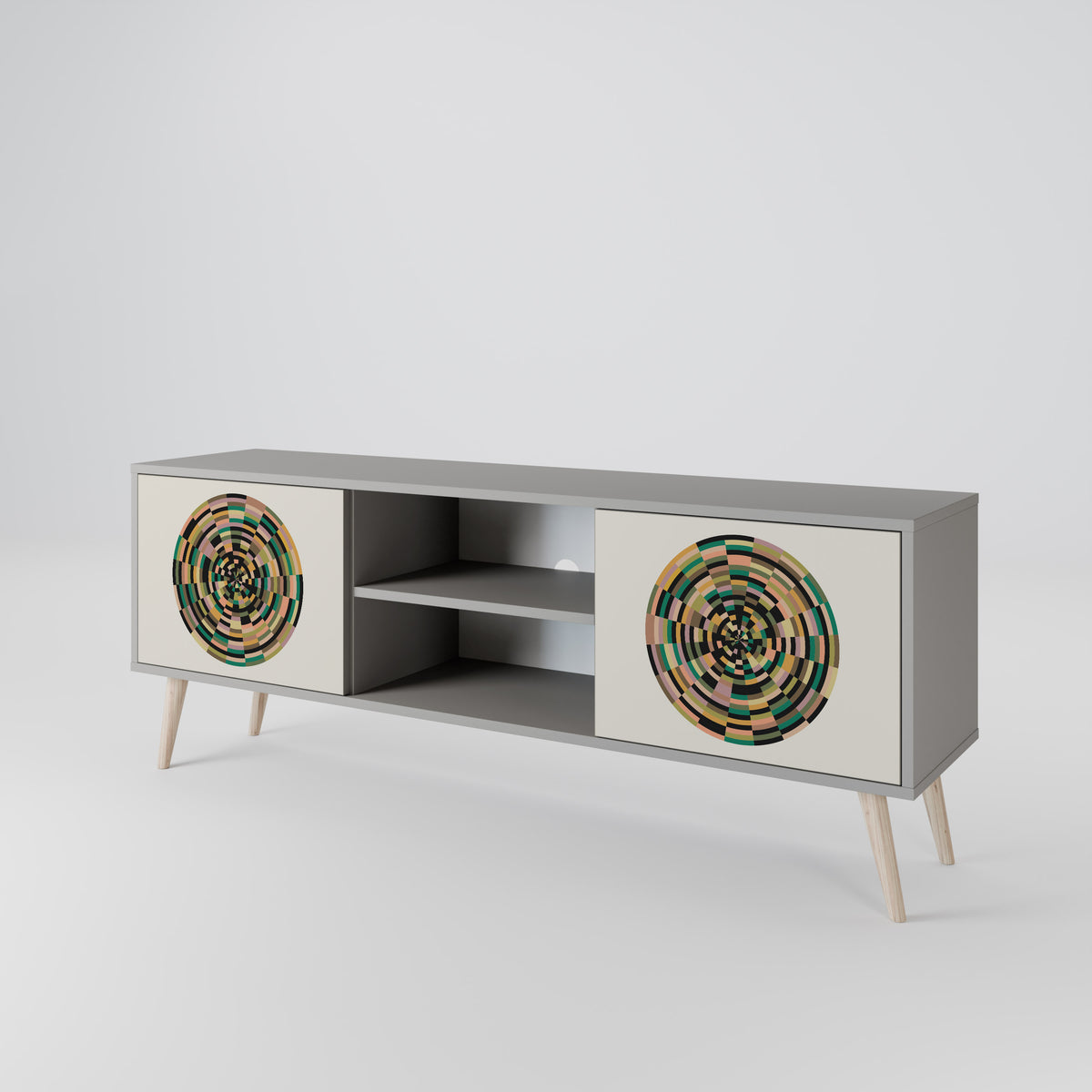 GREEN CIRCLES 2-Door TV Cabinet