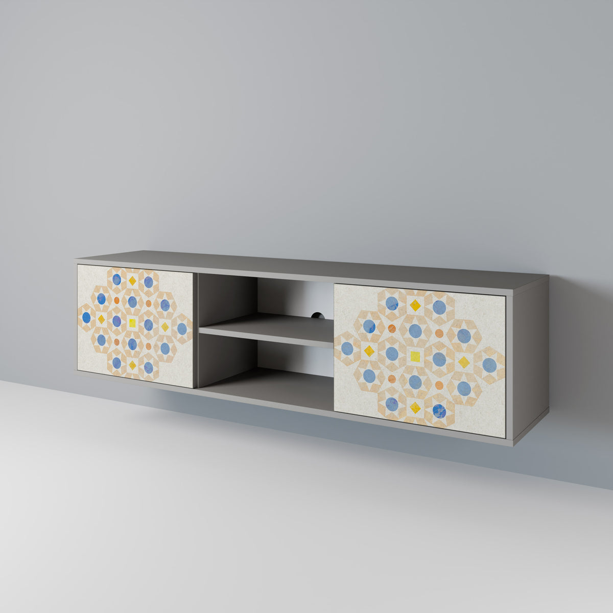 PATTERNED PRISM 2-Door TV Cabinet