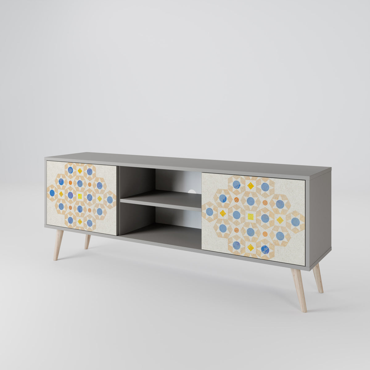 PATTERNED PRISM 2-Door TV Cabinet