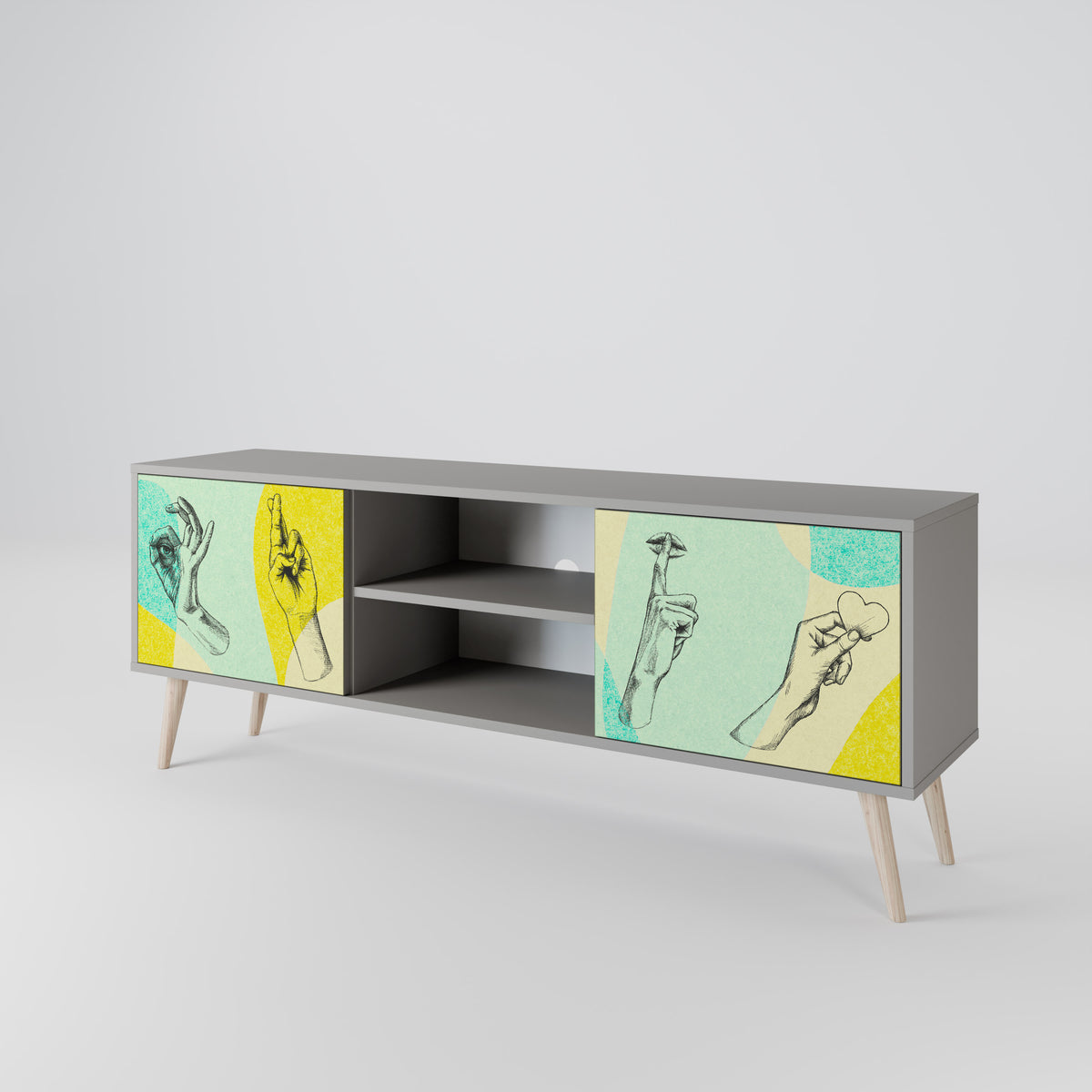 BODY LANGUAGE 2-Door TV Cabinet