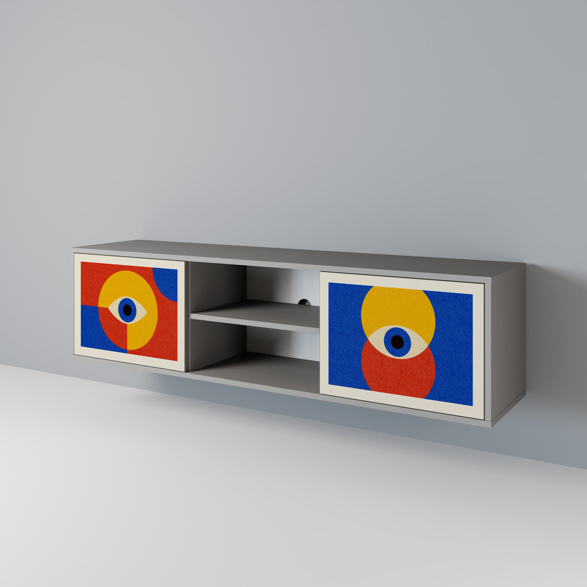 GEOMETRIC EYES 2-Door TV Cabinet