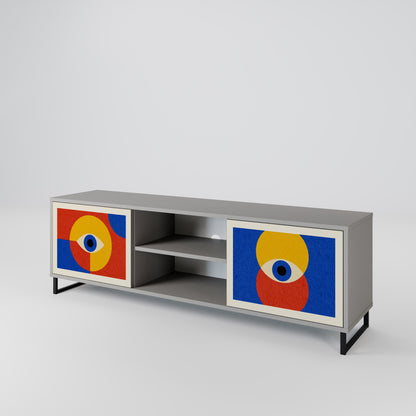 GEOMETRIC EYES 2-Door TV Cabinet