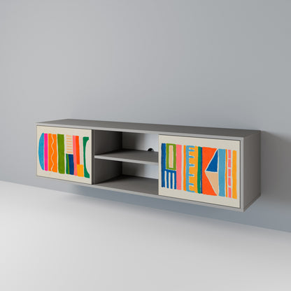 GEOMETRIC SHINE 2-Door TV Cabinet