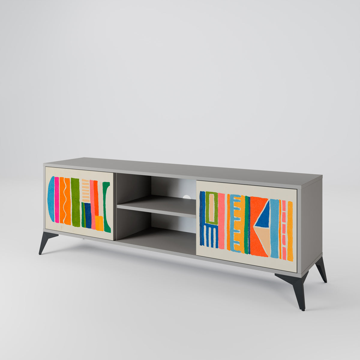 GEOMETRIC SHINE 2-Door TV Cabinet