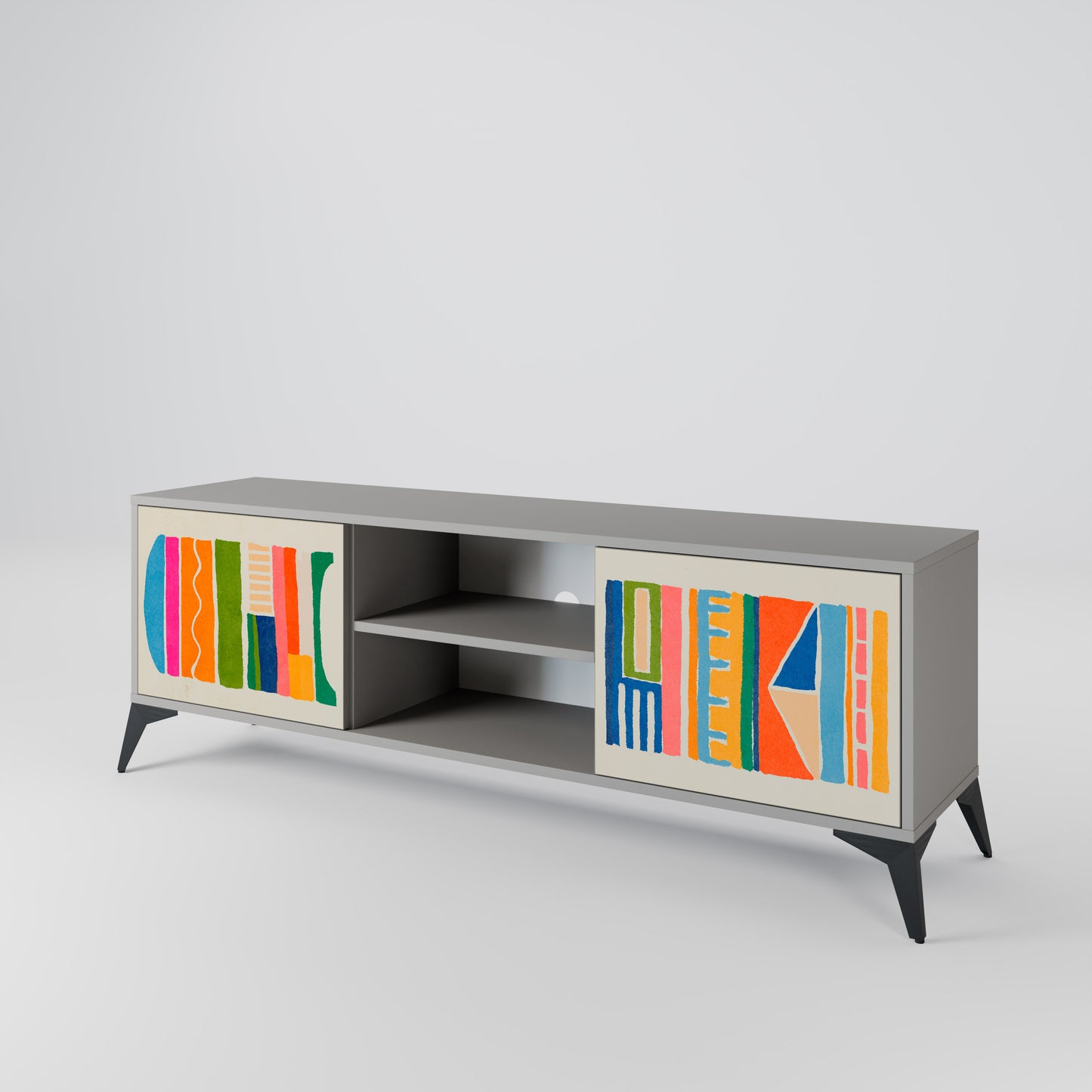GEOMETRIC SHINE 2-Door TV Cabinet