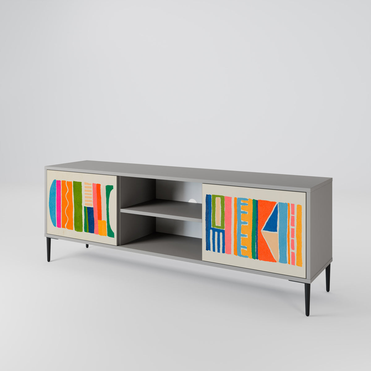GEOMETRIC SHINE 2-Door TV Cabinet
