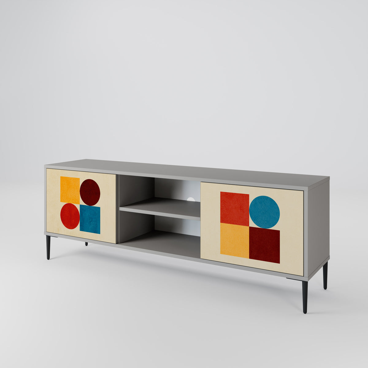 GEOMETRIC PUZZLE 2-Door TV Cabinet