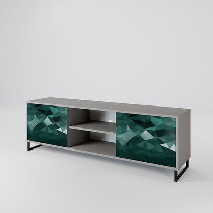 POLYGONAL FLOATING 2-Door TV Cabinet