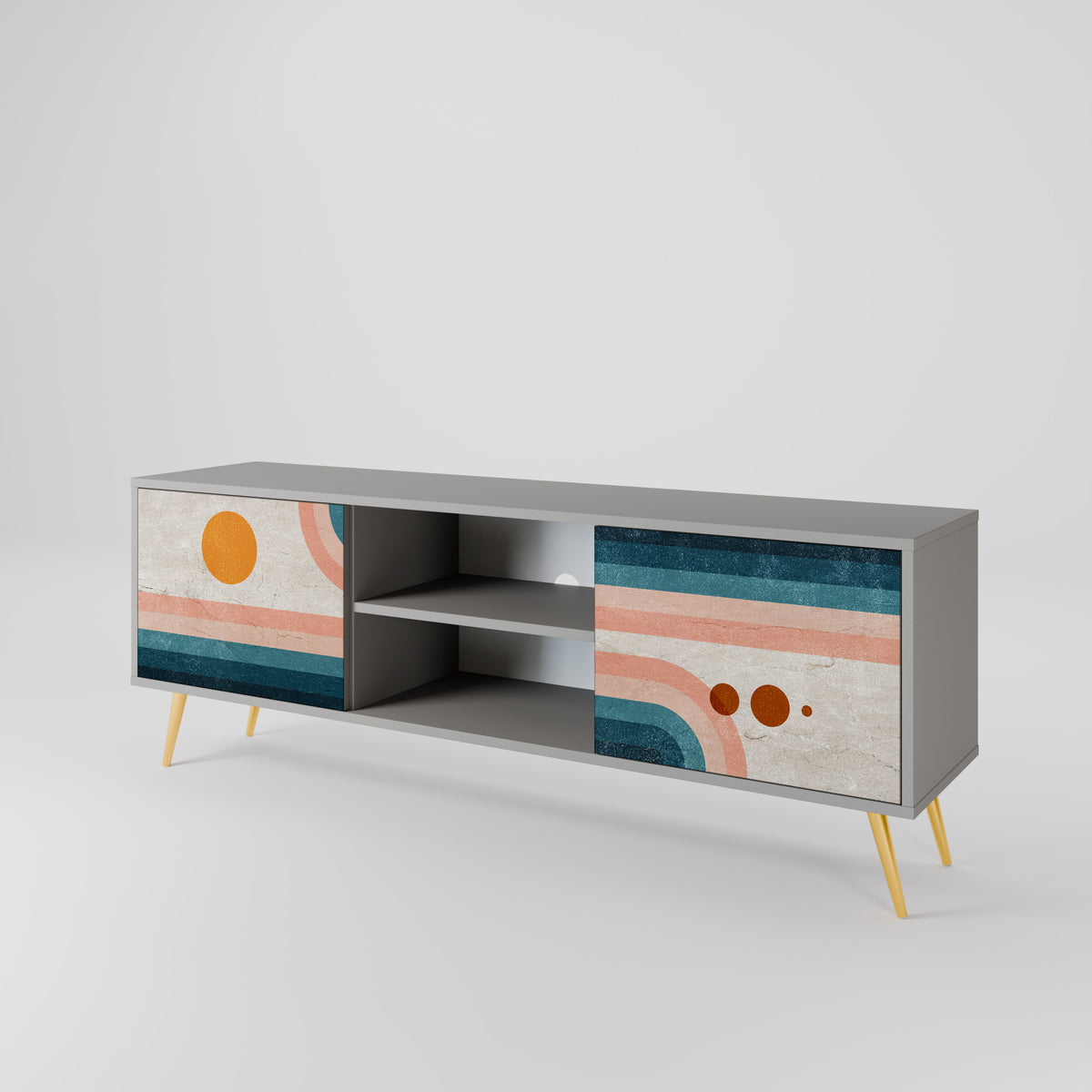 TWO HALVES 2-Door TV Cabinet