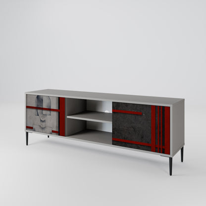 GRAY FIGURES 2-Door TV Cabinet