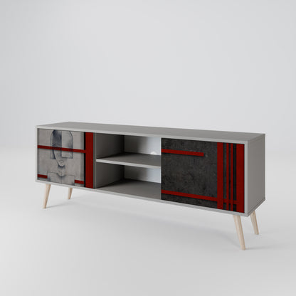 GRAY FIGURES 2-Door TV Cabinet