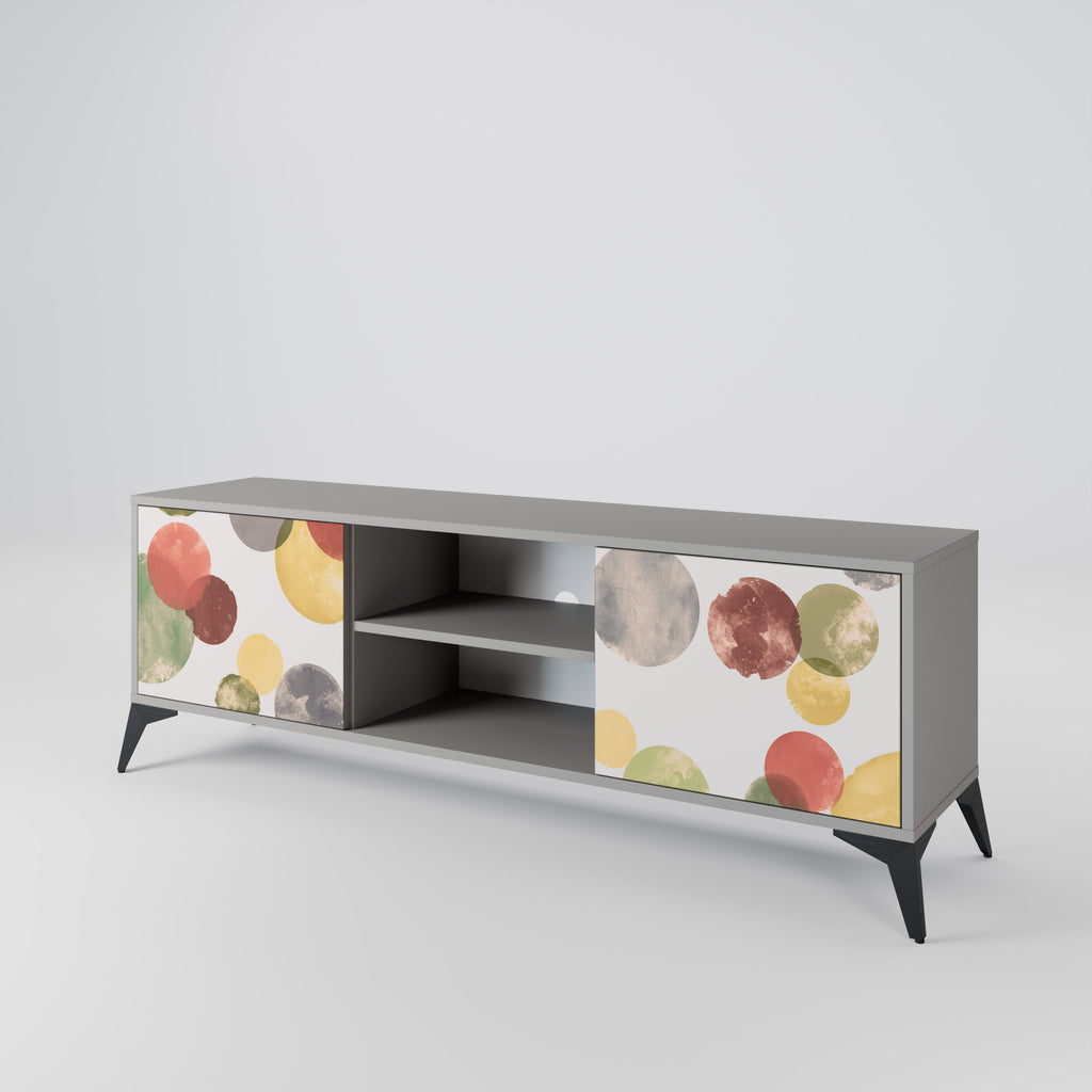 FLEETING HAPPINESS 2-Door TV Stand in Grey Finish