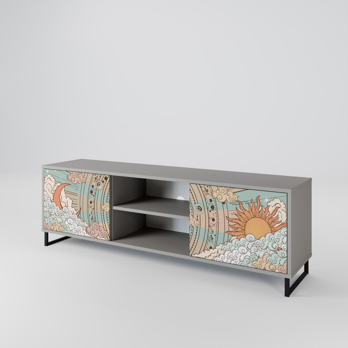 MYSTICAL STRUCTURE 2-Door TV Cabinet