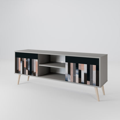 COLLAGE OF RECTANGLES 2-Door TV Cabinet