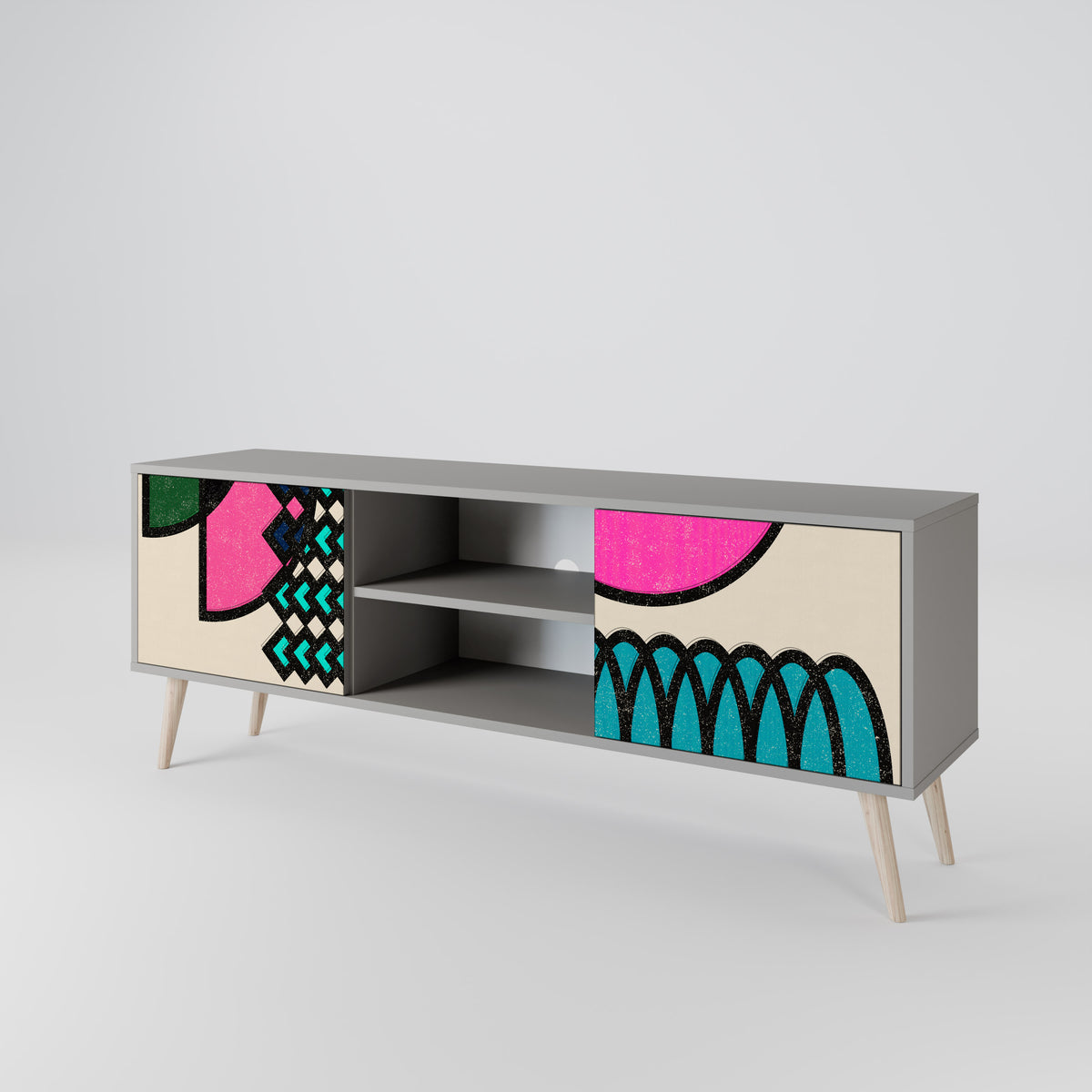 GEOMETRIC RHAPSODY 2-Door TV Cabinet