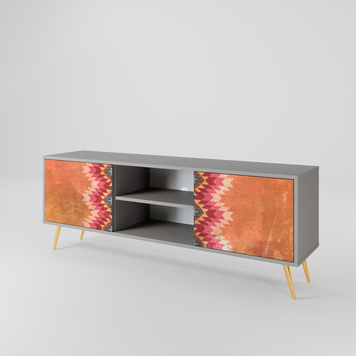 INDIAN FOLK 2-Door TV Cabinet