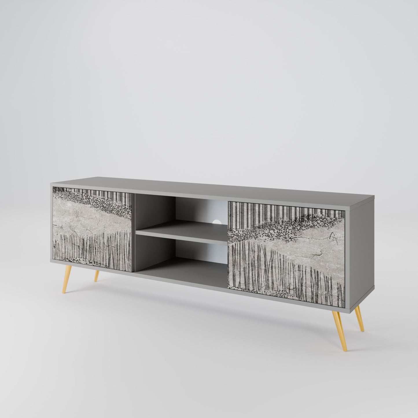 GRAIN LINES 2-Door TV Cabinet