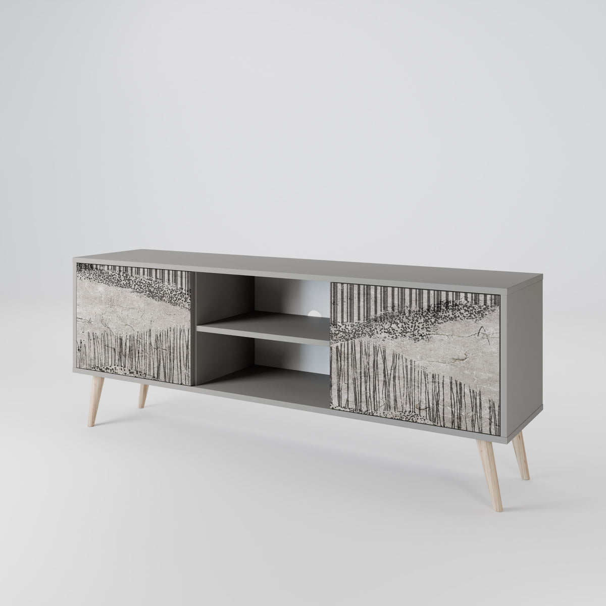 GRAIN LINES 2-Door TV Cabinet