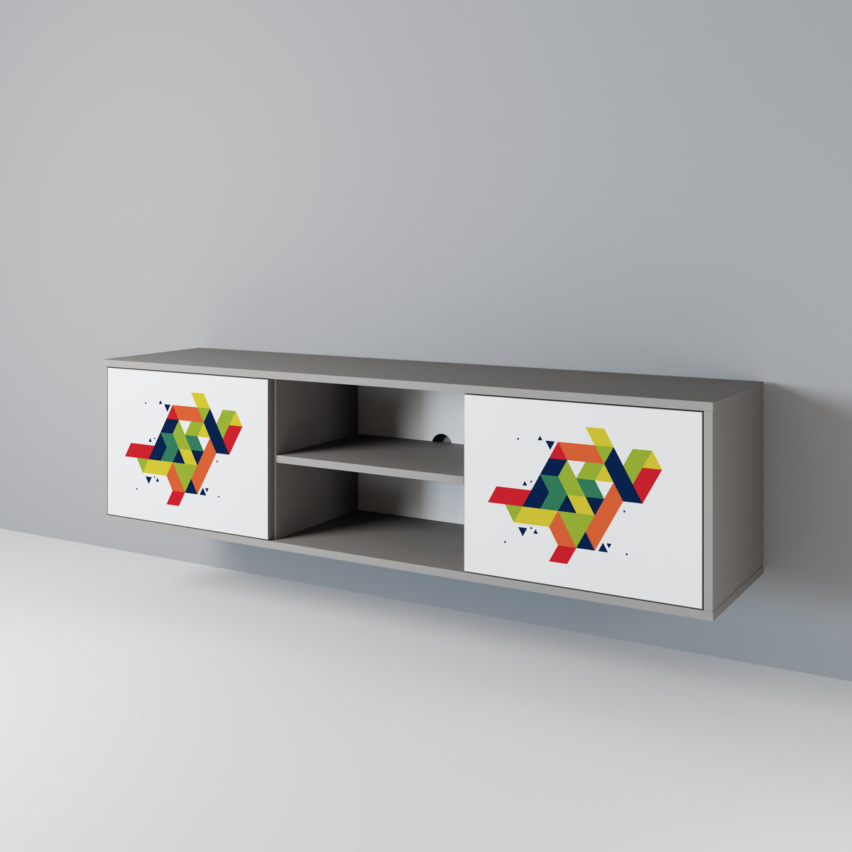 FUTURE SIGN 2-Door TV Cabinet